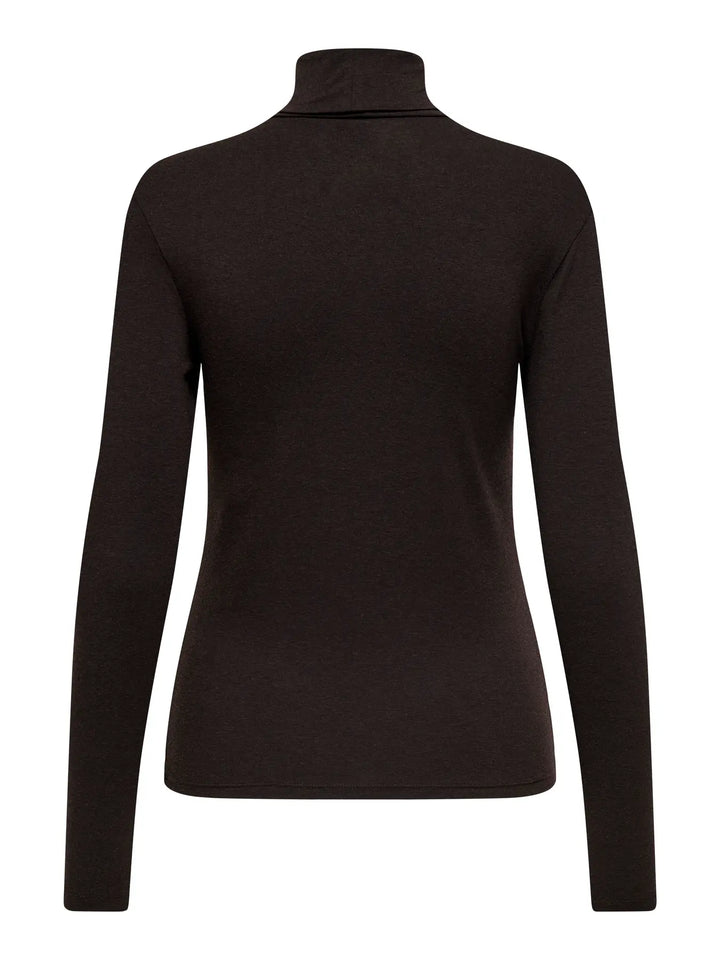 Only - Onlsia L/S Roll Neck Top Box - 4928790 Cabernet Melange
