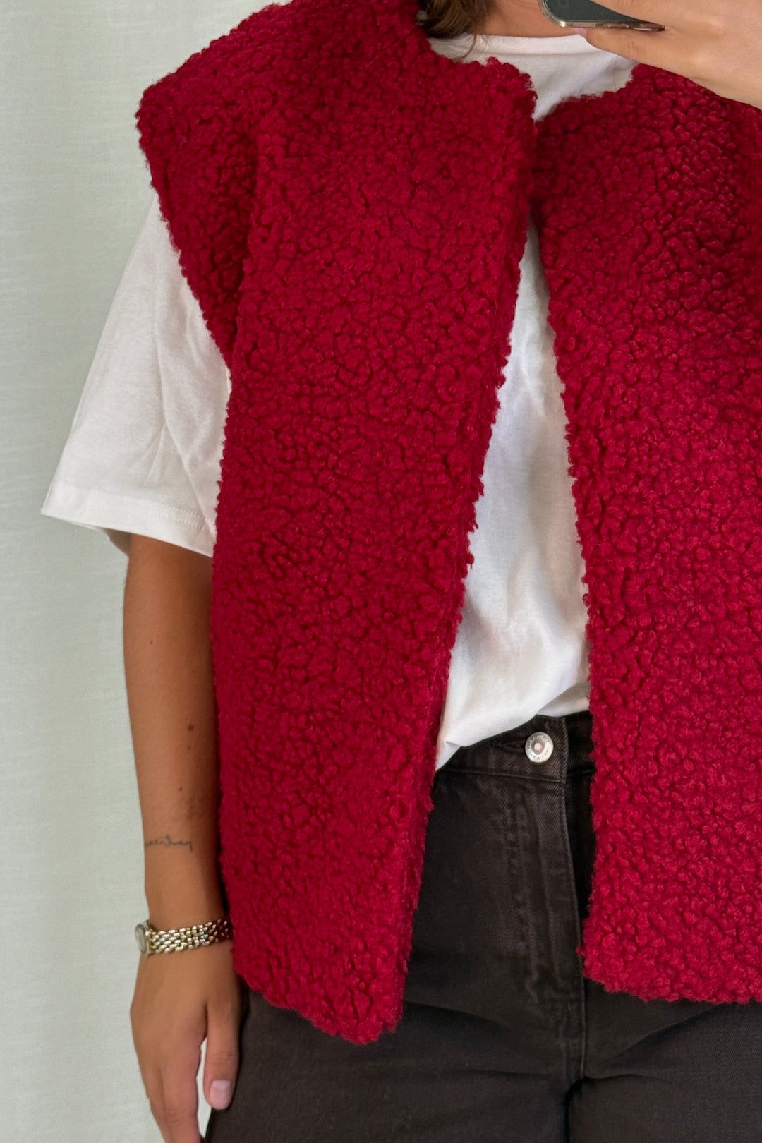 A-bee - Alicia Vest - Burgundy Veste 