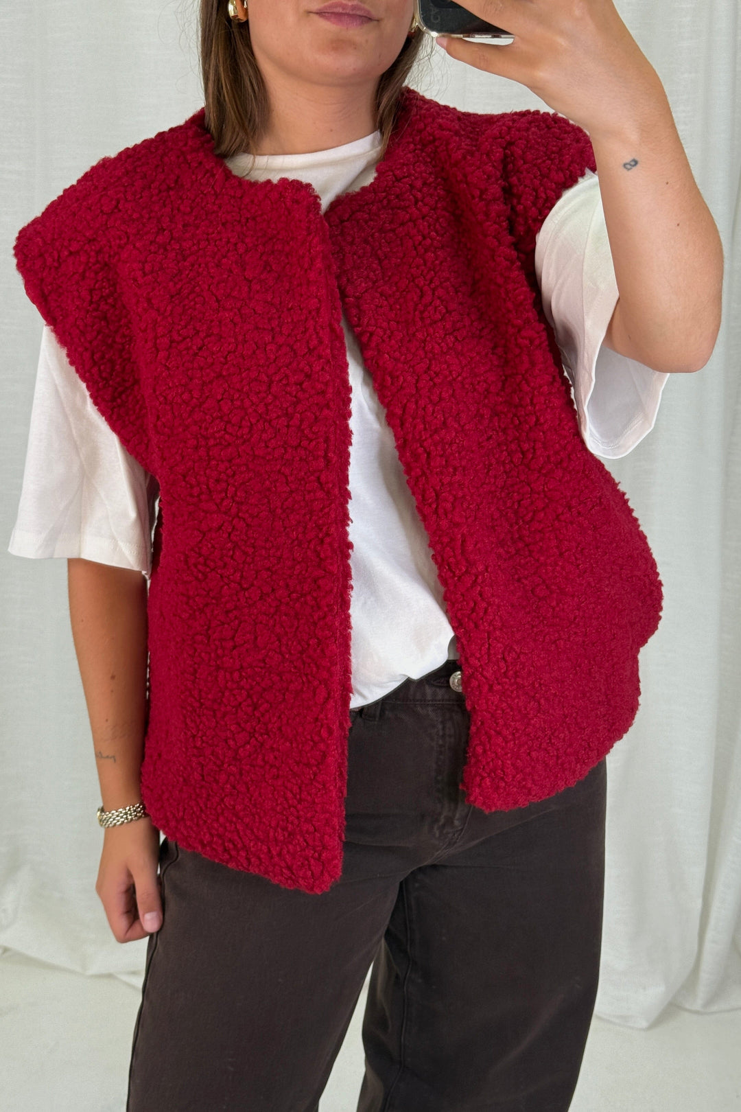 A-bee - Alicia Vest - Burgundy Veste 