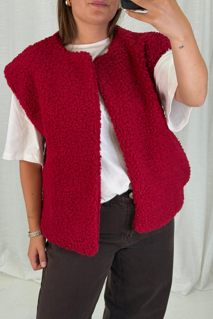 A-bee - Alicia Vest - Burgundy Veste 