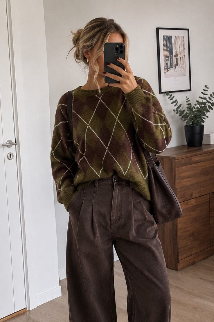 A-Bee - Amara Knit - Green Strikbluser 