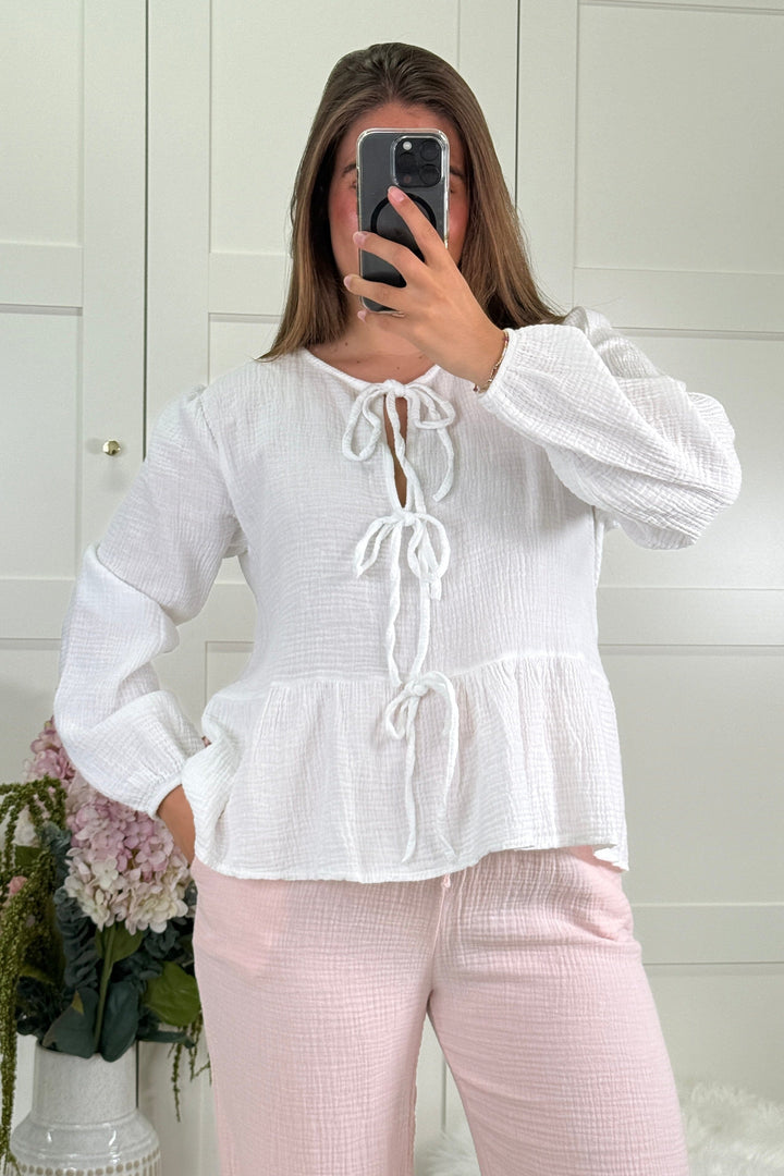 A-bee - Annabelle Skjorte - White Skjorter 