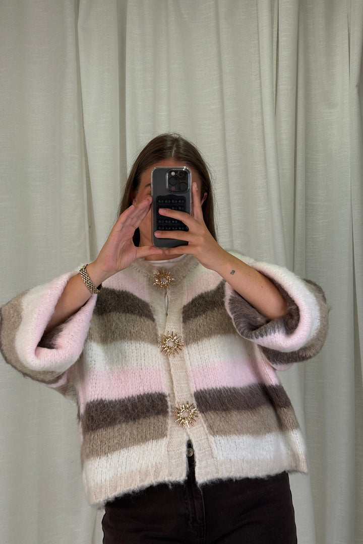 A-bee - Cecilia Knit sweater - Beige Strikbluser 