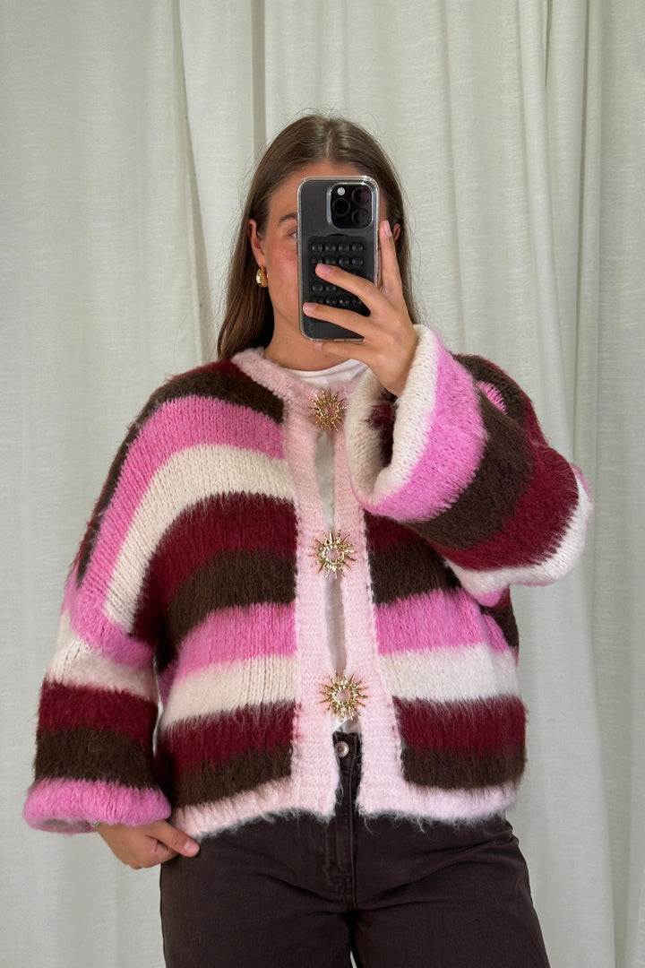 A-bee - Cecilia Knit sweater - Burgundy Strikbluser 