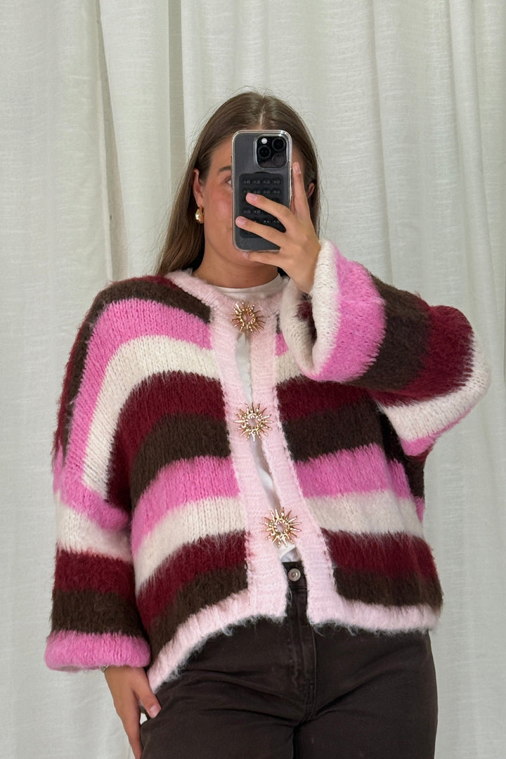 A-bee - Cecilia Knit sweater - Burgundy Strikbluser 