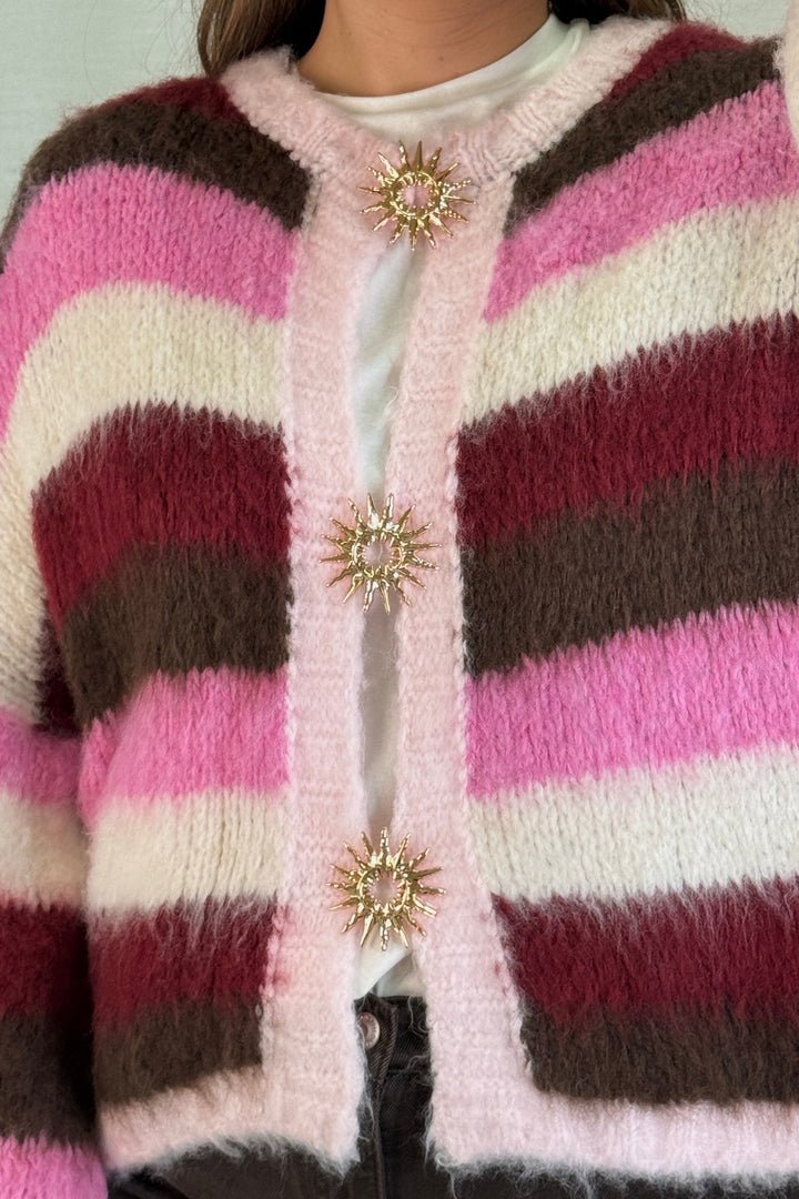 A-bee - Cecilia Knit sweater - Burgundy Strikbluser 