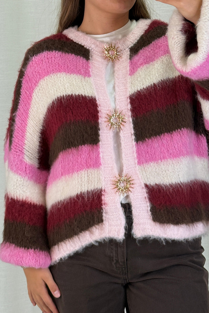 A-bee - Cecilia Knit sweater - Burgundy Strikbluser 