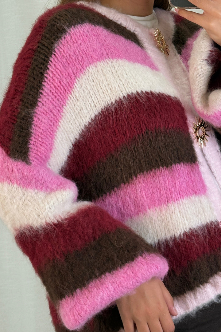 A-bee - Cecilia Knit sweater - Burgundy Strikbluser 