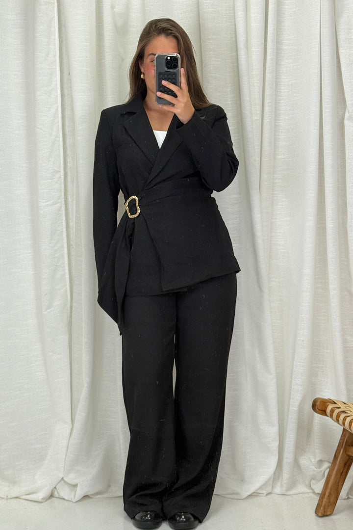 A-bee - Clarice Pants - Black Bukser 