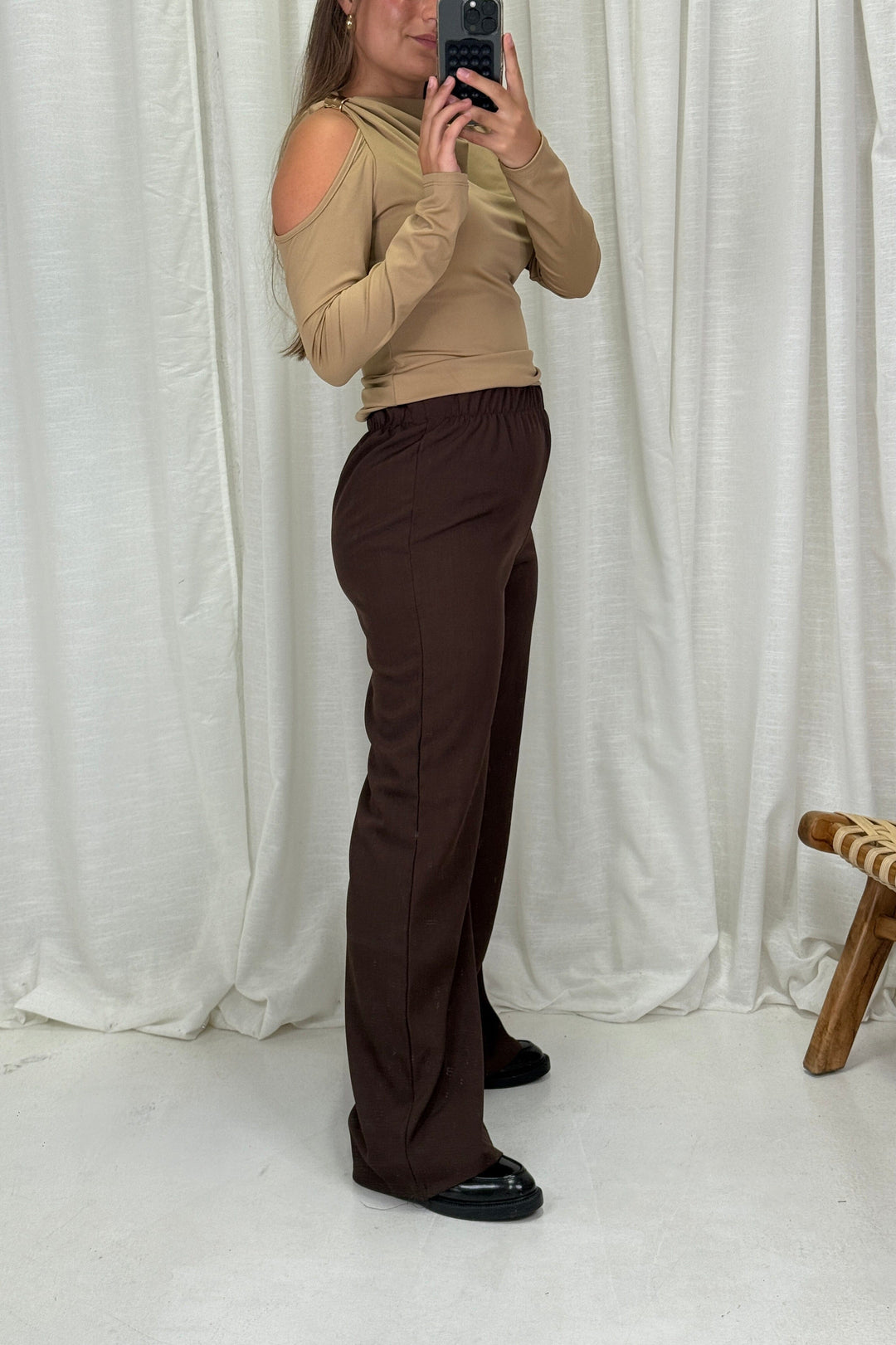 A-bee - Clarice Pants - Dark Maroon Bukser 