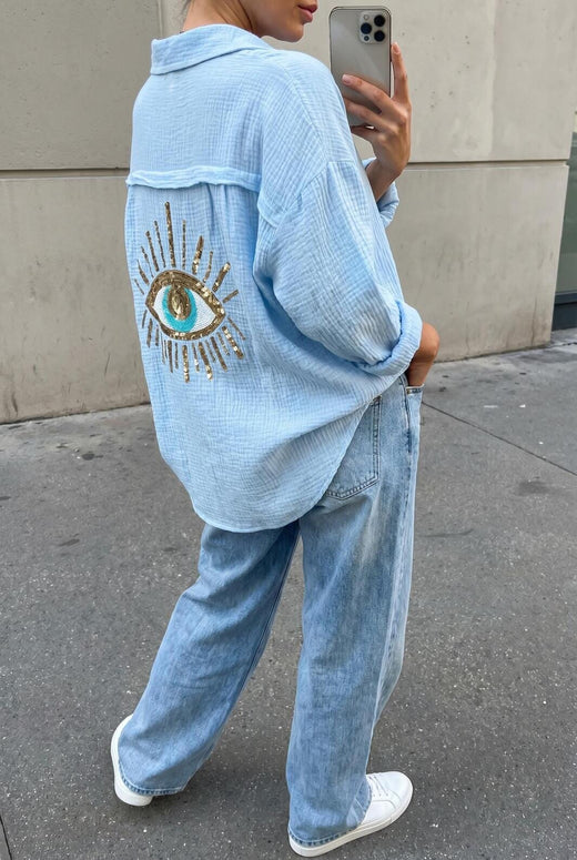 A-bee - Ella Shirt - Light Blue Skjorter 