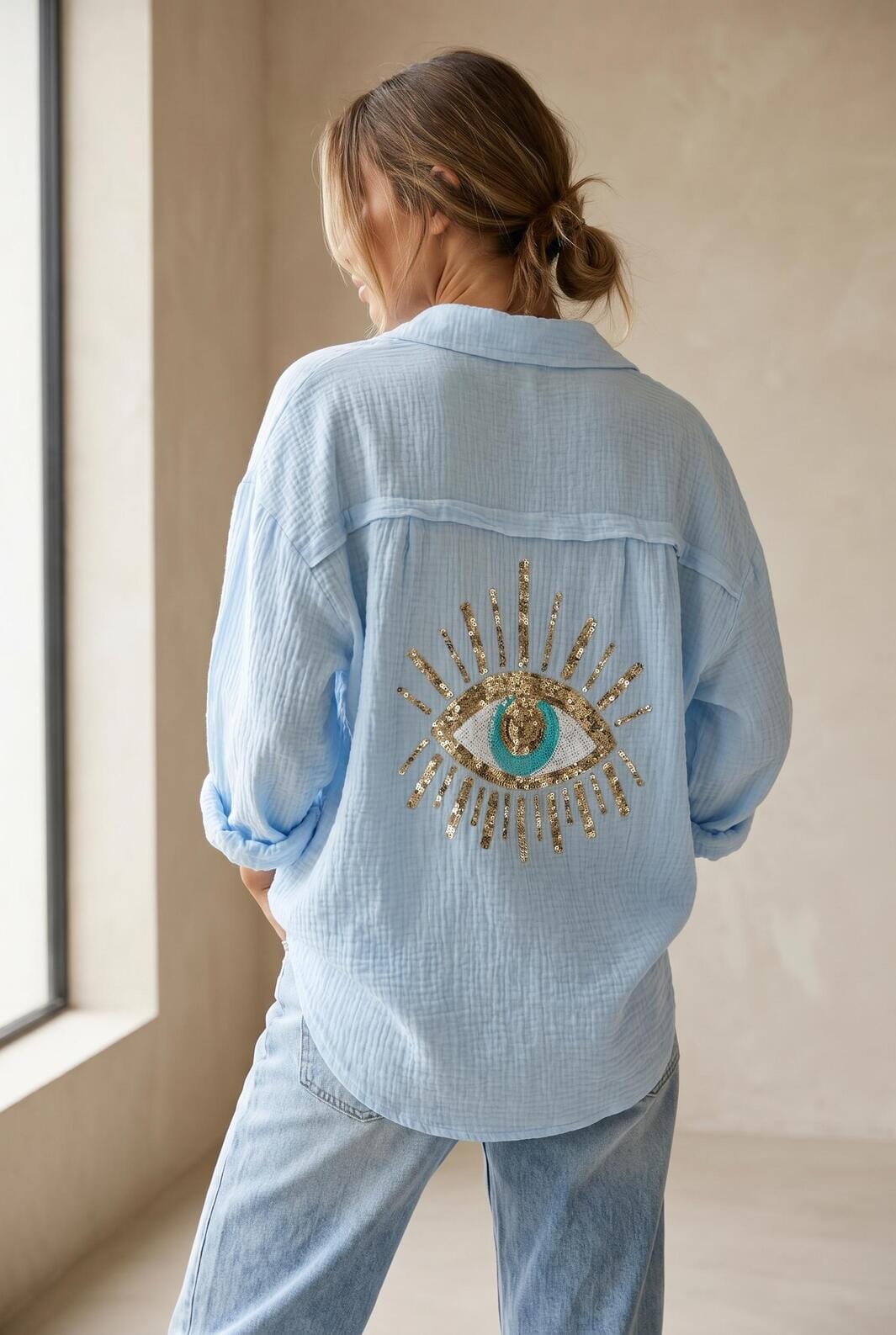 A-bee - Ella Shirt - Light Blue Skjorter 