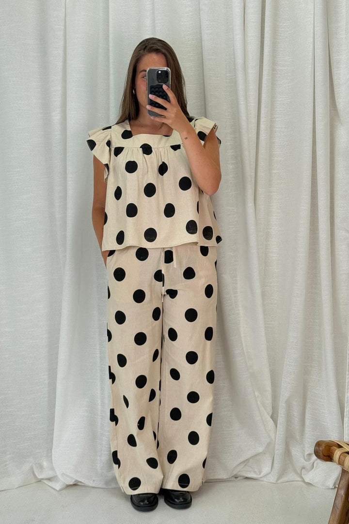 A-bee - Fanny Dot Pants - Ecru Kjoler 