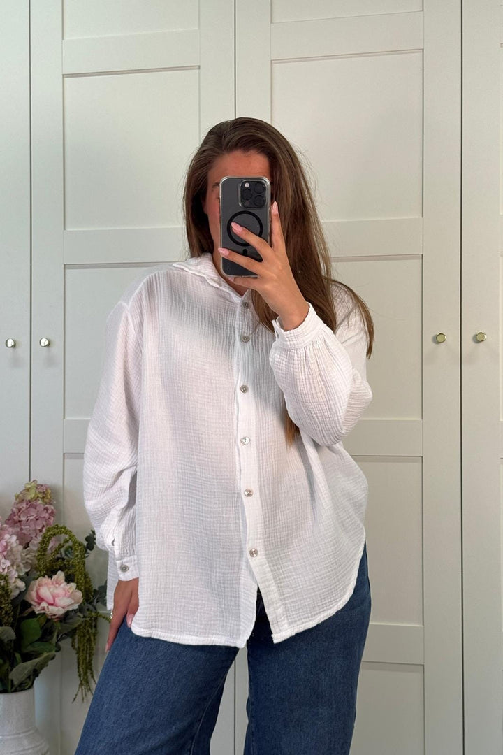 A-bee - Francesca Shirt Skjorte - White Skjorter 