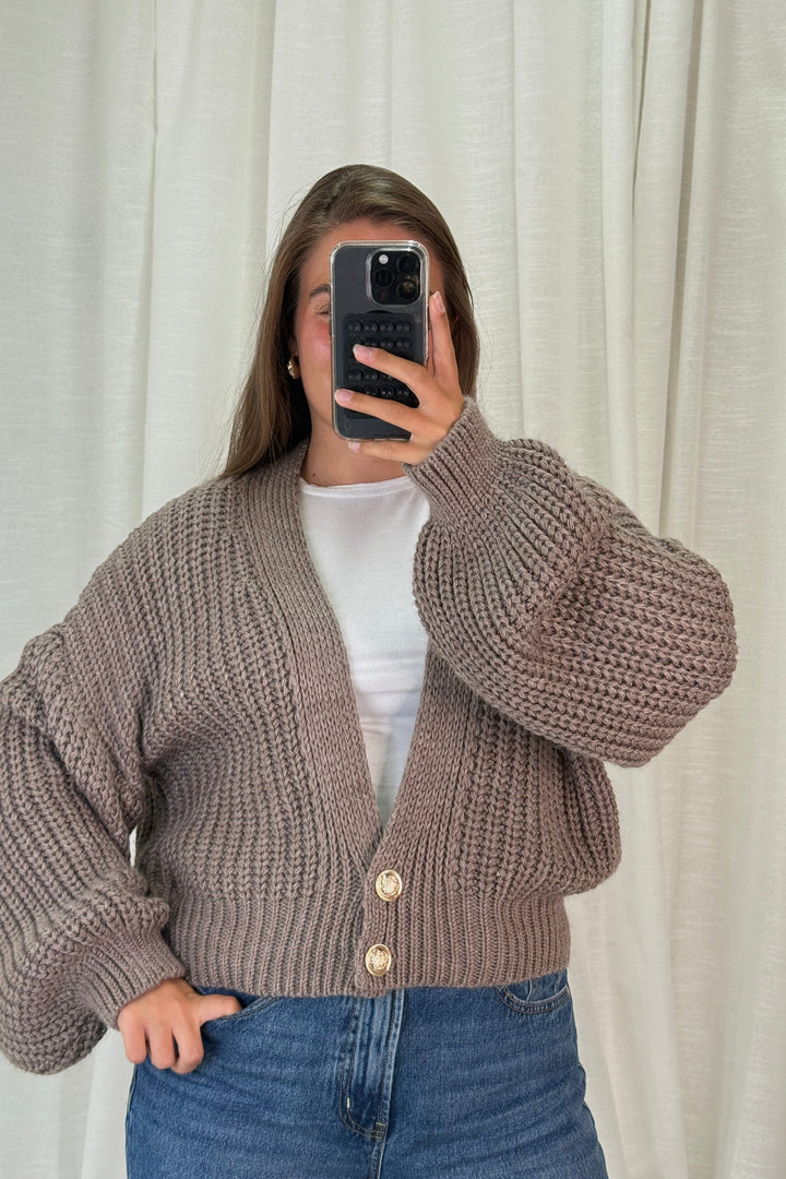 A-bee - Ivy Cardigan - Light Maroon Cardigans 