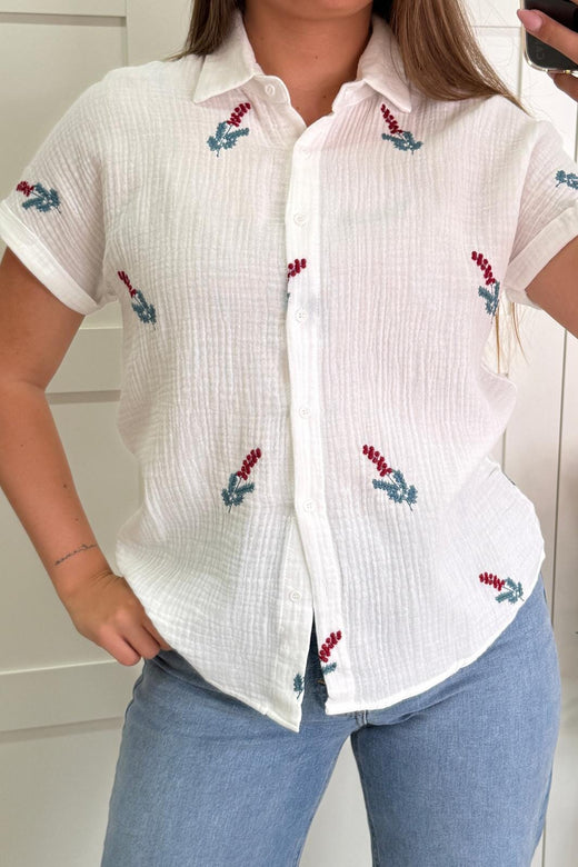 A-bee - Jeanne Skjorte - White Skjorter 