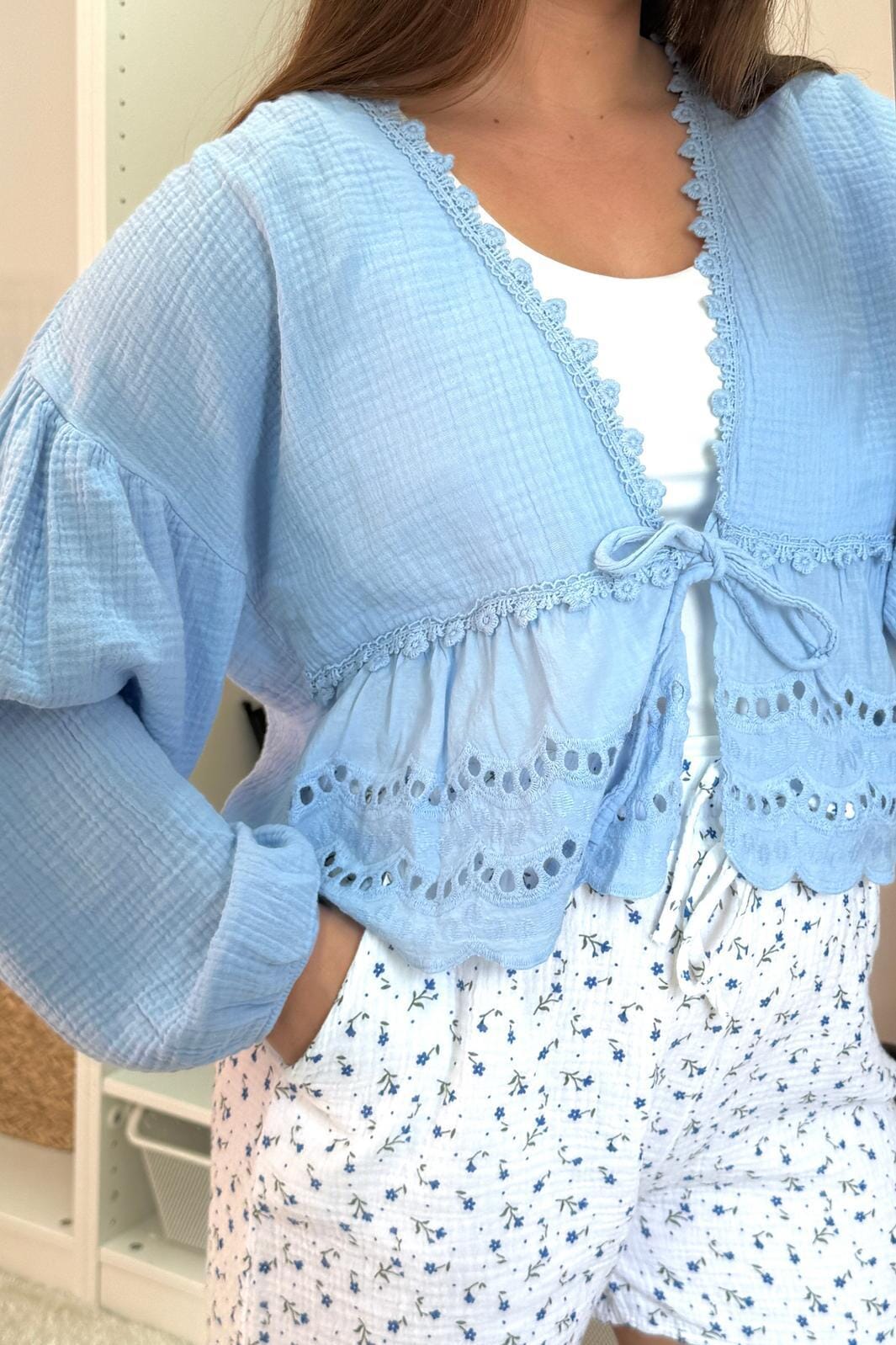 A-bee - Jenny Shirt - Sky Blue Bluser 