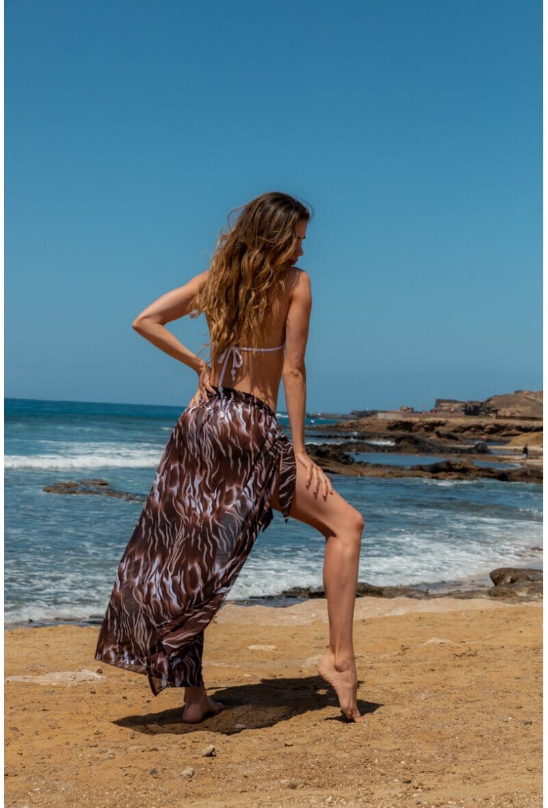A-bee - Long beach sarong skirt HS405 - Bicolor Nederdele 