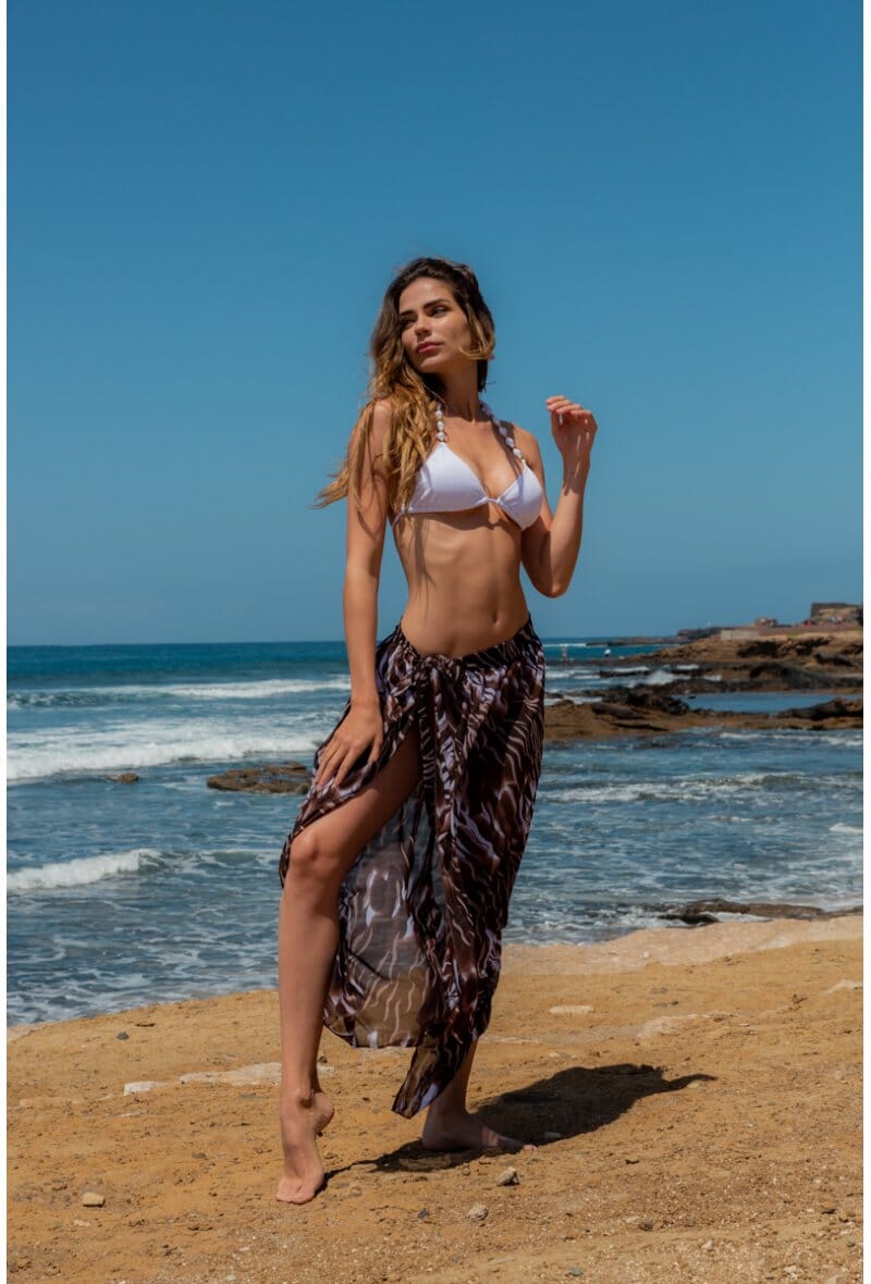 A-bee - Long beach sarong skirt HS405 - Bicolor Nederdele 