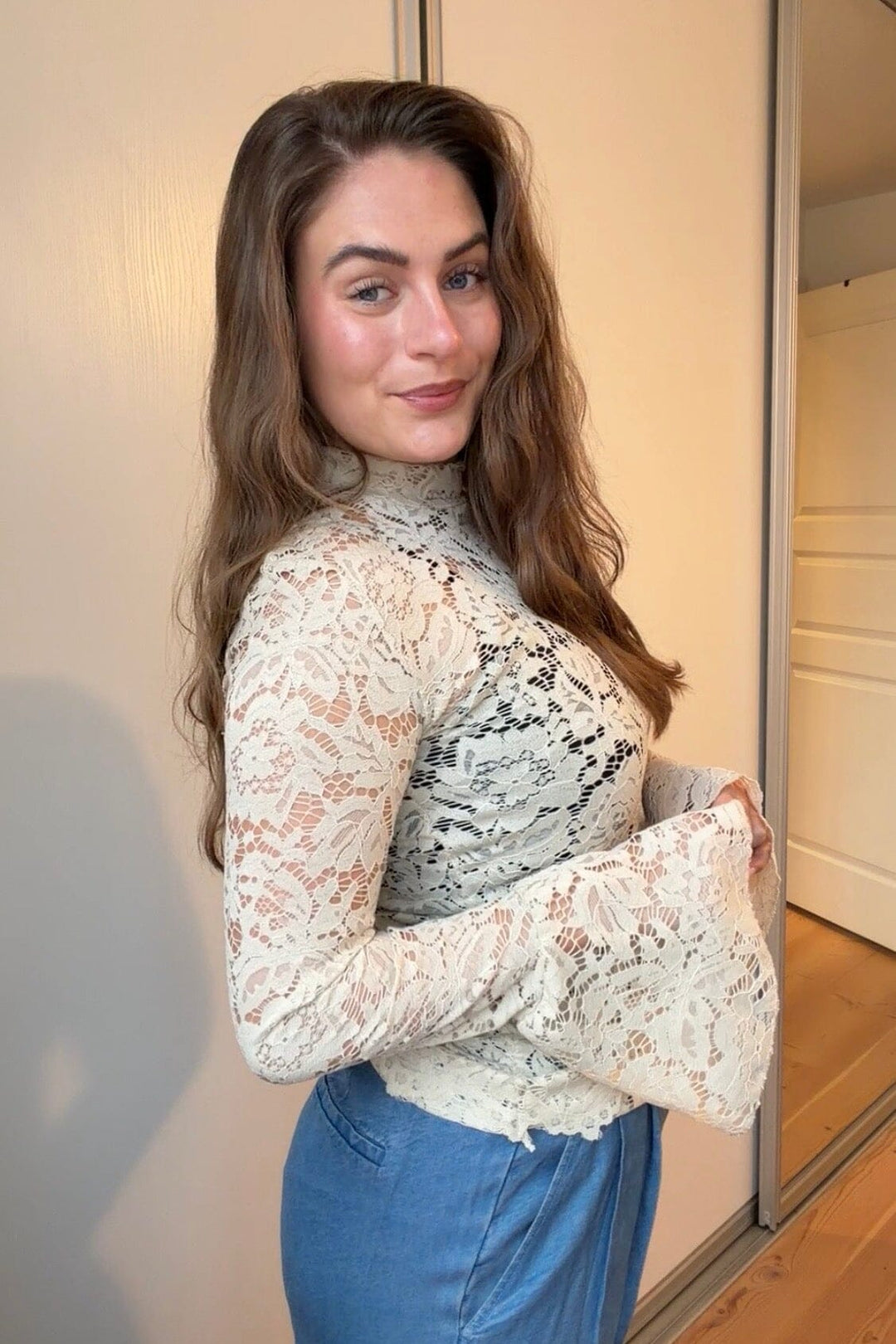 A-bee - Magalieblouse - Beige Bluser 