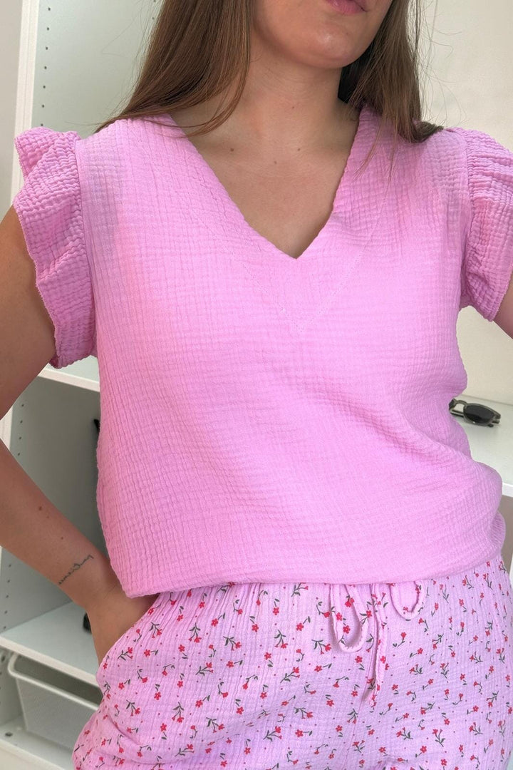 A-bee - Malou Top - Pink Toppe 