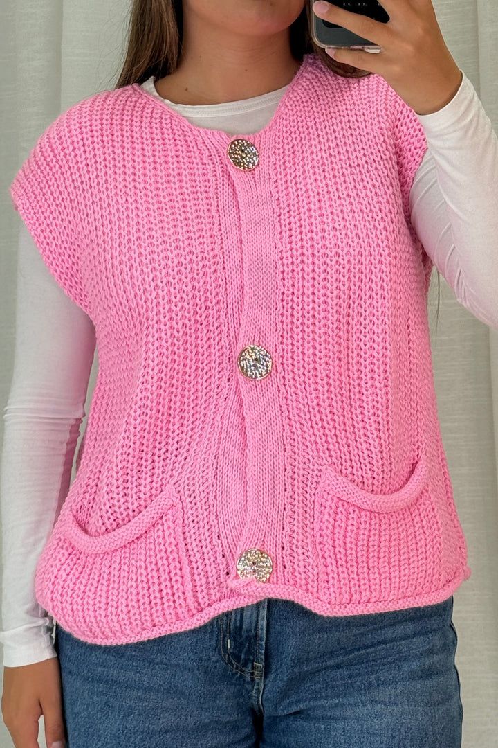 A-bee - Marya Vest - Pink Veste 