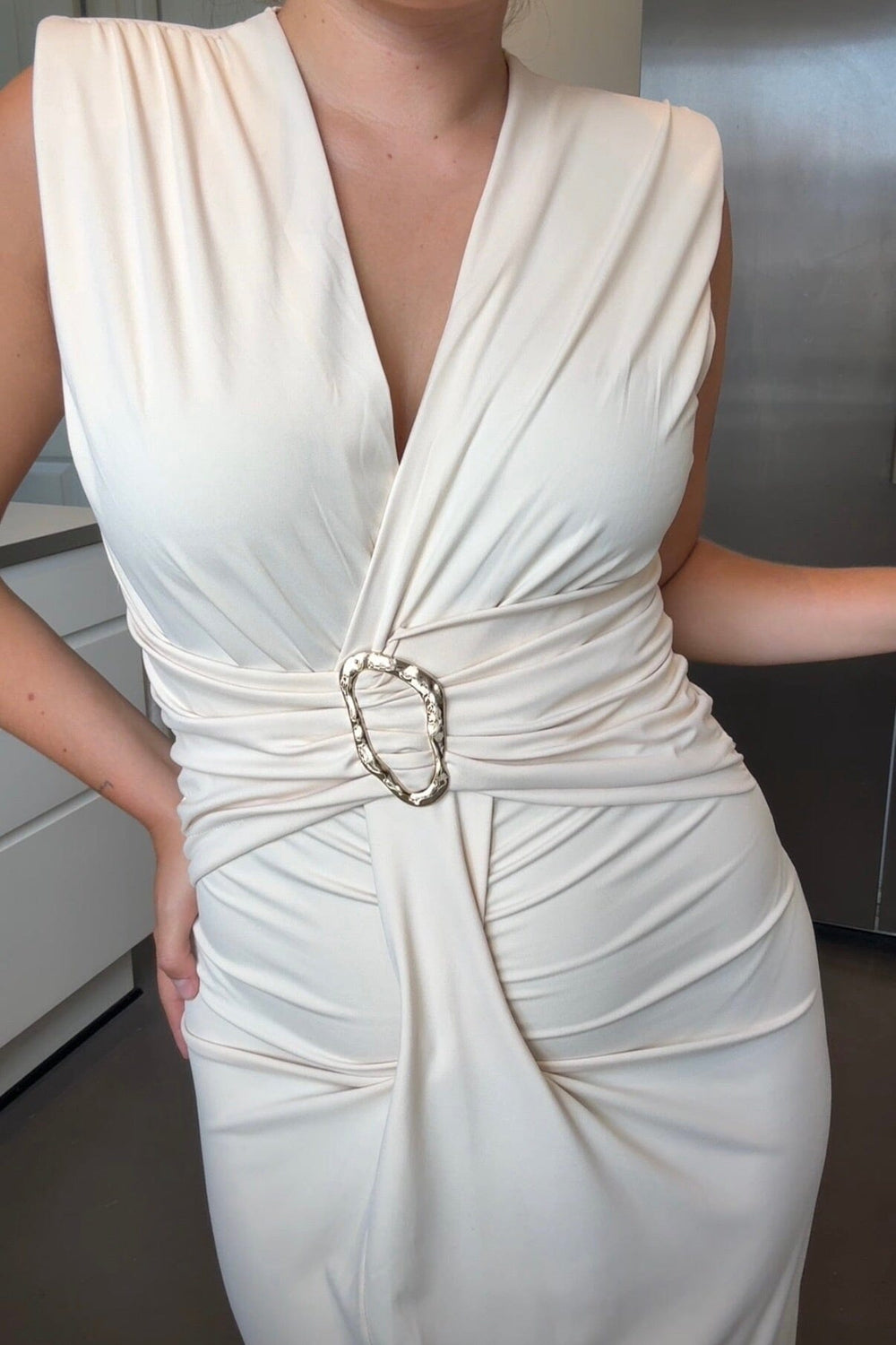 A-bee - Mirella Dress - Beige Kjoler 