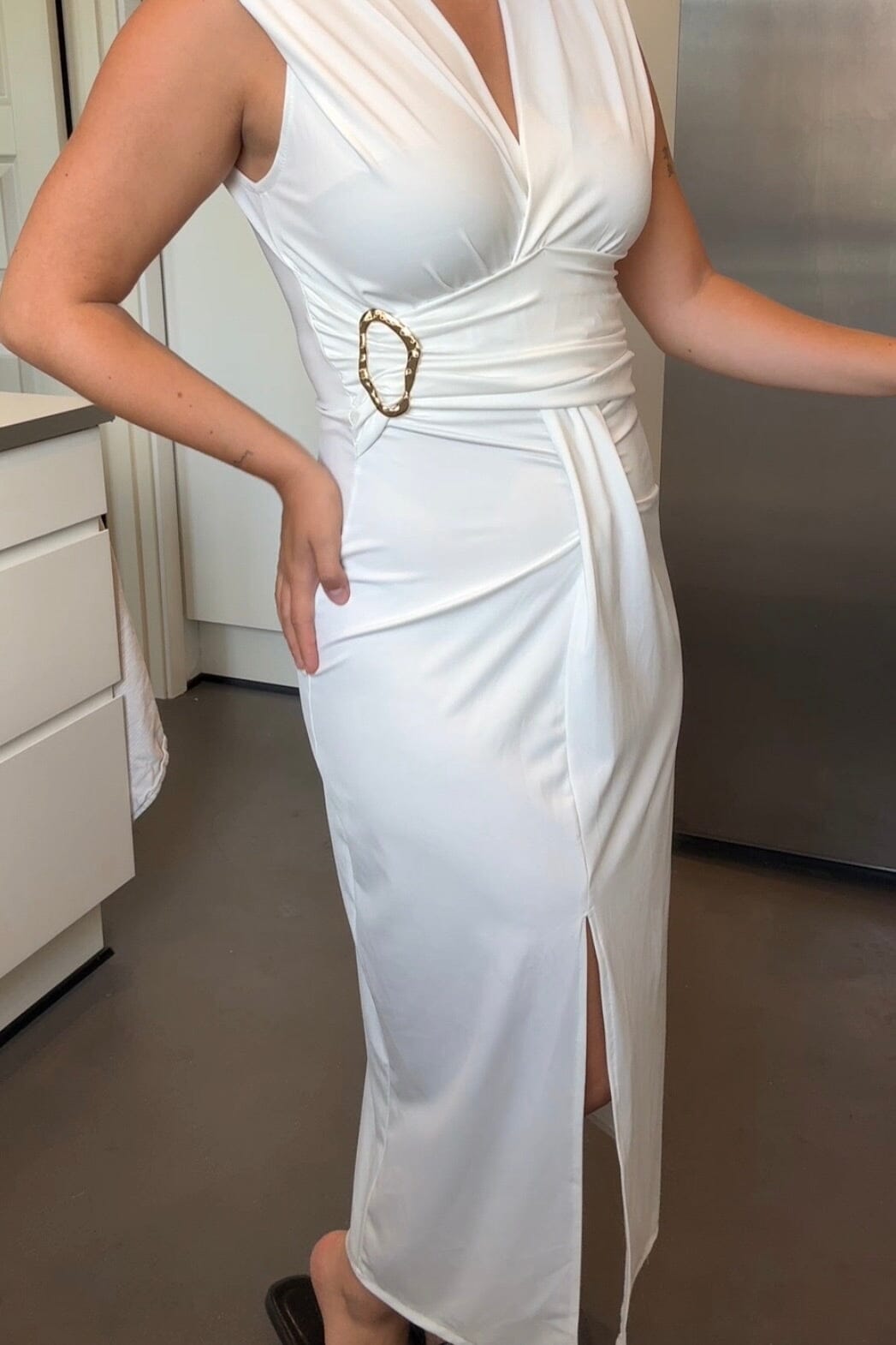 A-bee - Mirella Dress - White Kjoler 