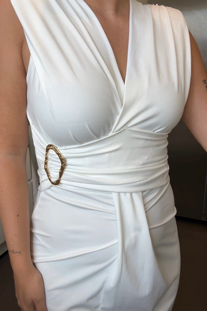 A-bee - Mirella Dress - White Kjoler 