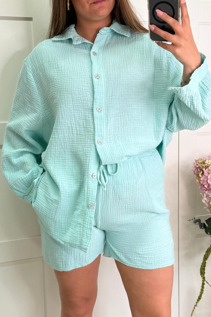 A-bee - Nelly Skjorte - Aqua Marine Skjorter 