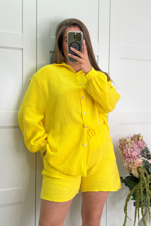 A-bee - Nelly Skjorte - Yellow Skjorter 