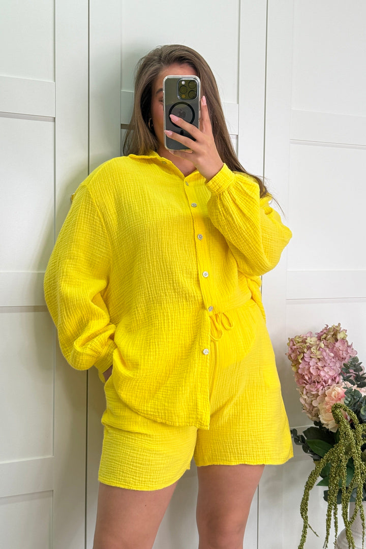 A-bee - Nelly Skjorte - Yellow Skjorter 