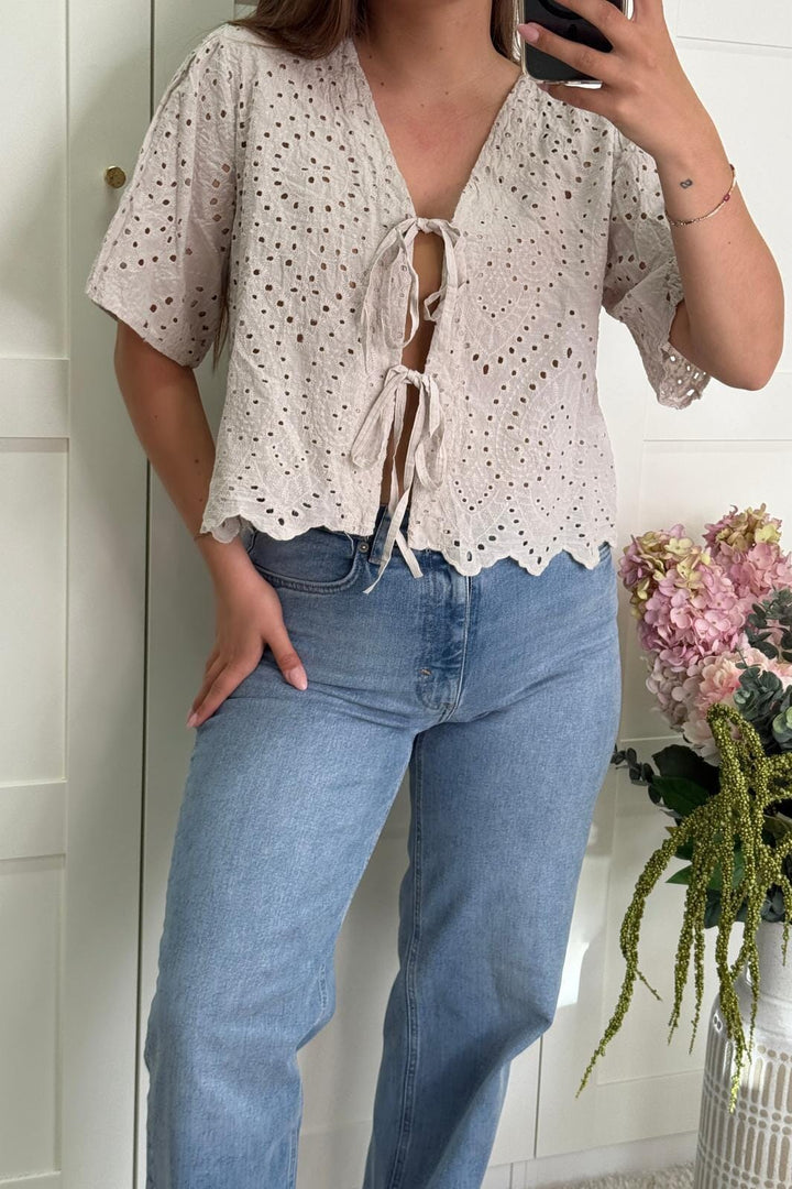 A-bee - Nicoline Bluse - Beige Bluser 