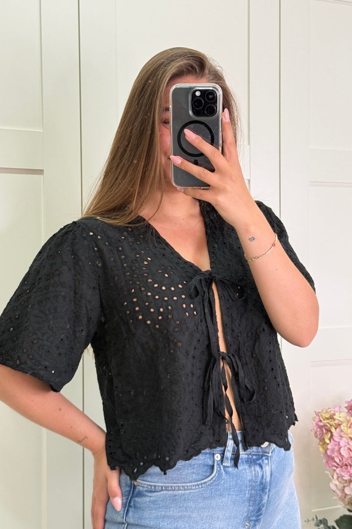 A-bee - Nicoline Bluse - Black Bluser 