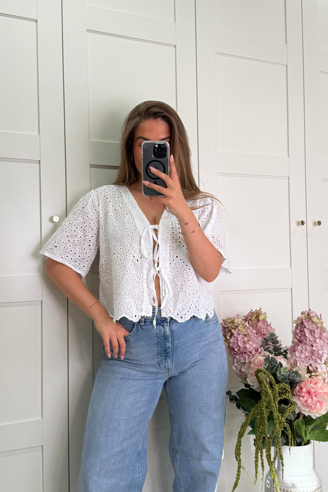 A-bee - Nicoline Bluse - White Bluser 