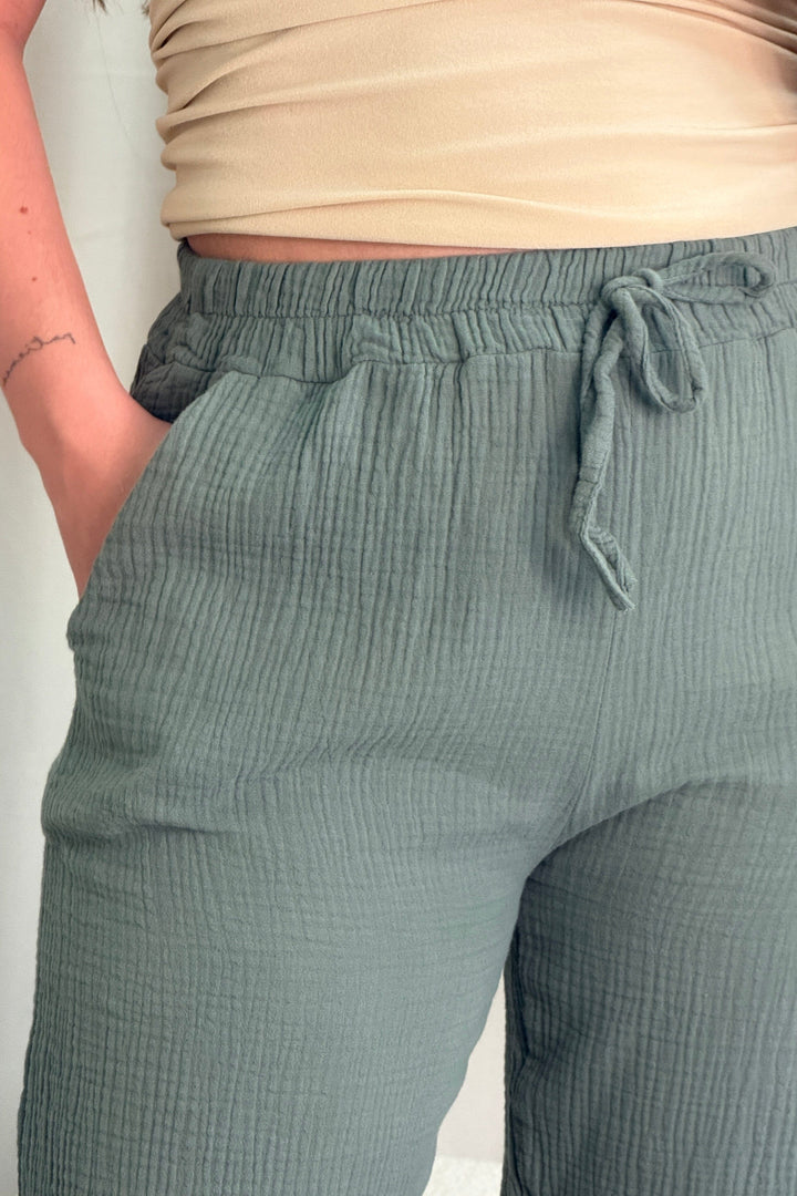 A-bee - Sonja Pants - Kaki Bukser 