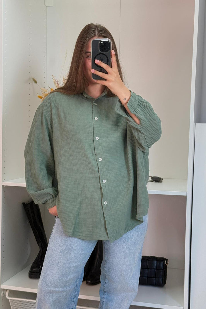 A-bee - Sonja Shirt - Khaki Skjorter 