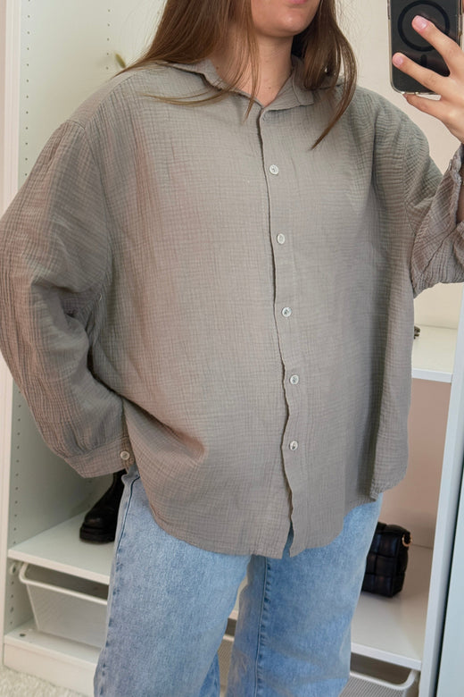 A-bee - Sonja Shirt - Taupe Skjorter 