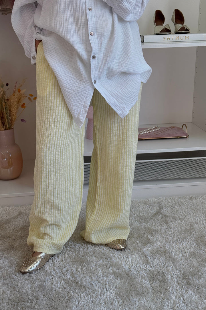 A-bee - Stella Pants - Light Yellow Bukser 