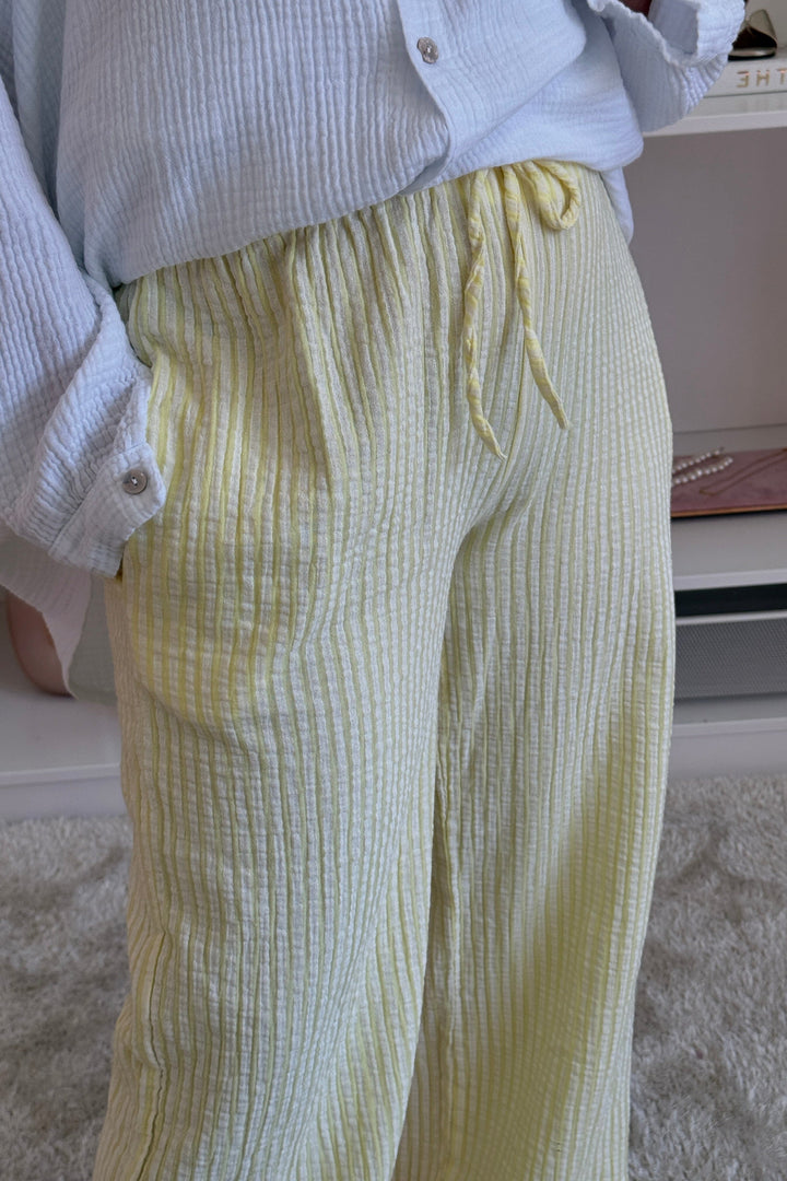 A-bee - Stella Pants - Light Yellow Bukser 