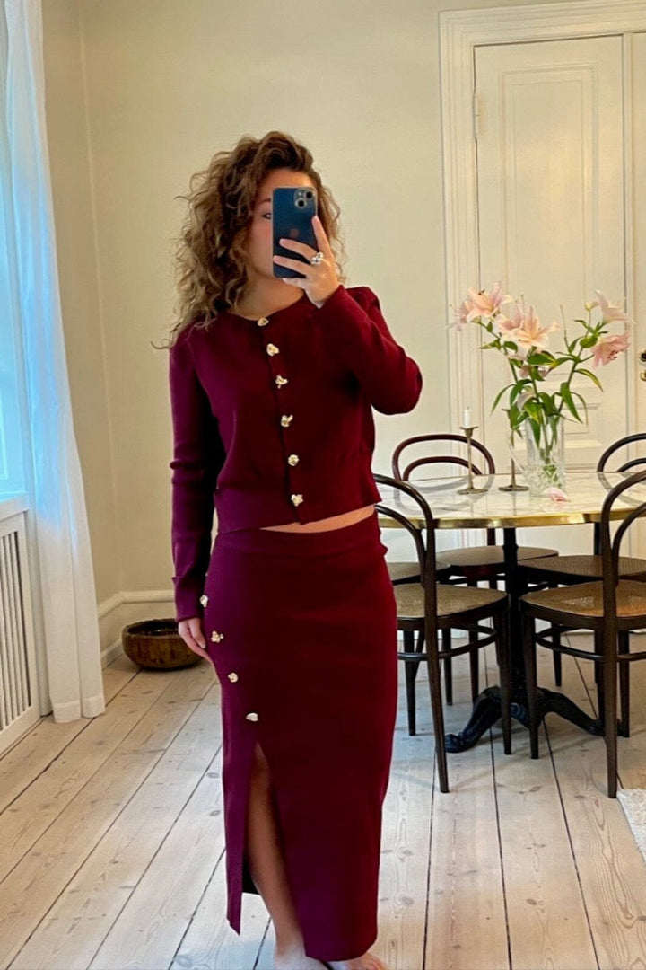 A-bee - Summer Skirt - Burgundy Nederdele 