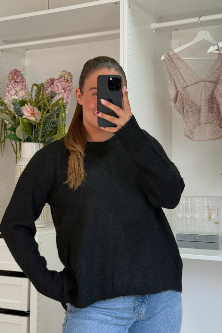 A-bee - Tina Striktrøjer - Black Strikbluser 