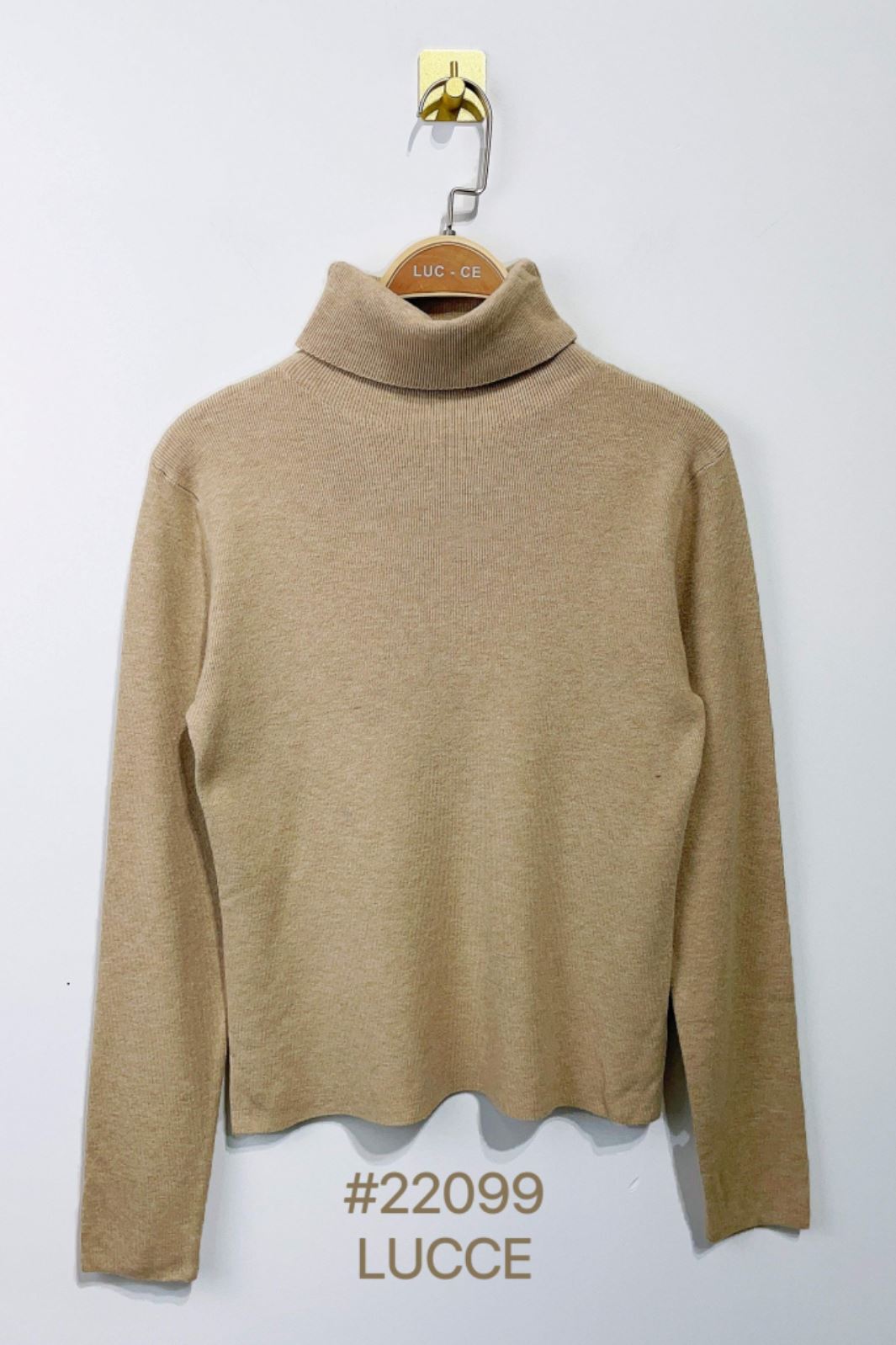 A-bee - Turtleneck Sweater 22099 - Cream Strikbluser 