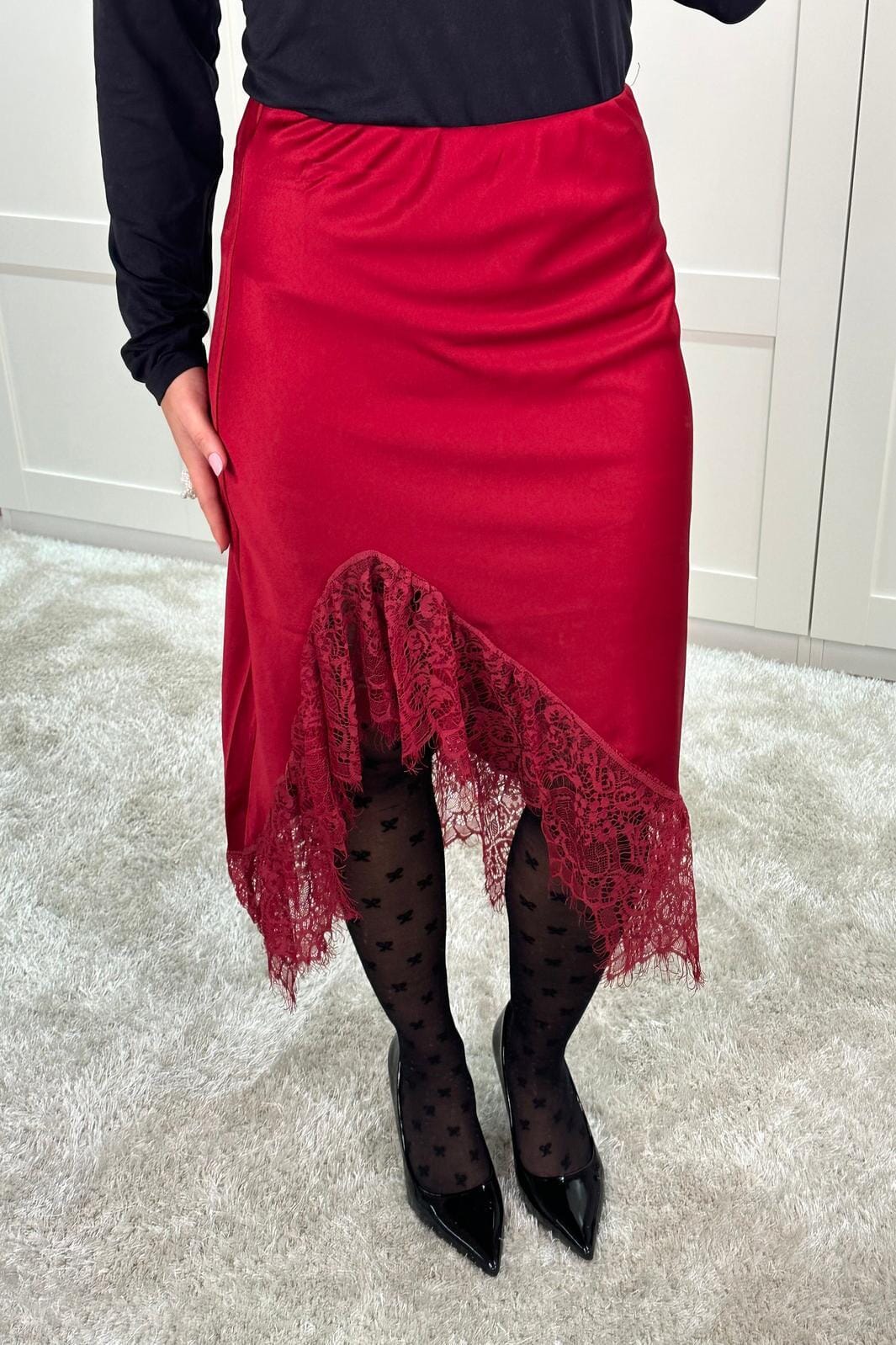 A-bee - Vittoria Skirt - Burgundy Nederdele 