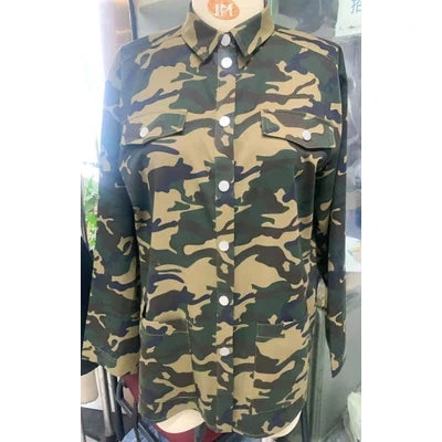 A-View - Camo Jacket AV8127 - 863 - Army/Black Shorts 