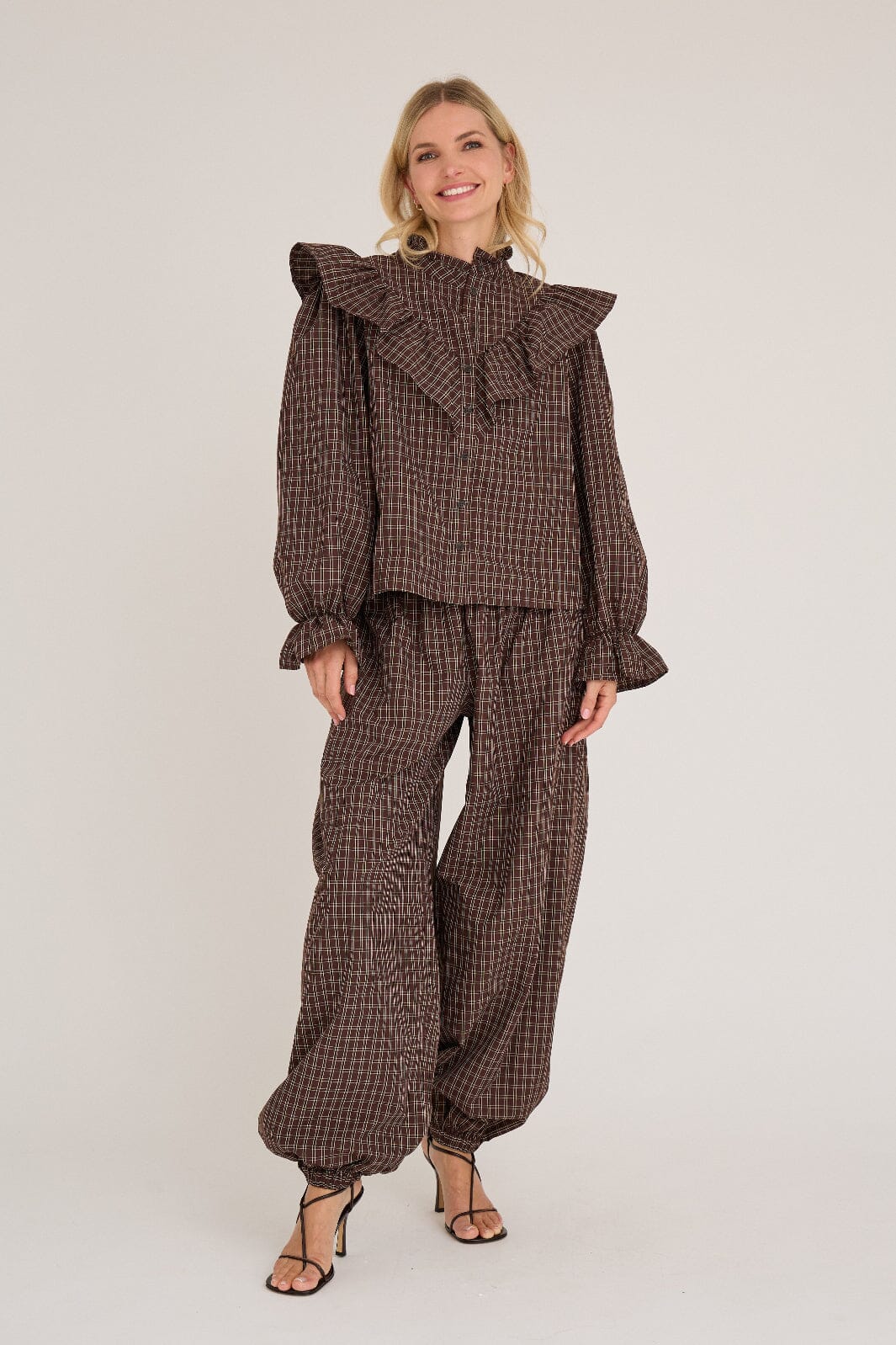 A-View - Darcy Pants AV8187 - 156 - Brown/Sand Bukser 