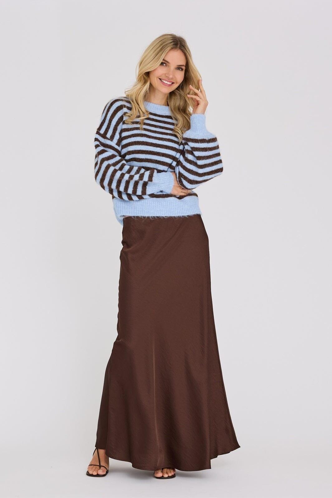 A-View - Else Knit Pullover AV6035 - 150 - Brown/Blue