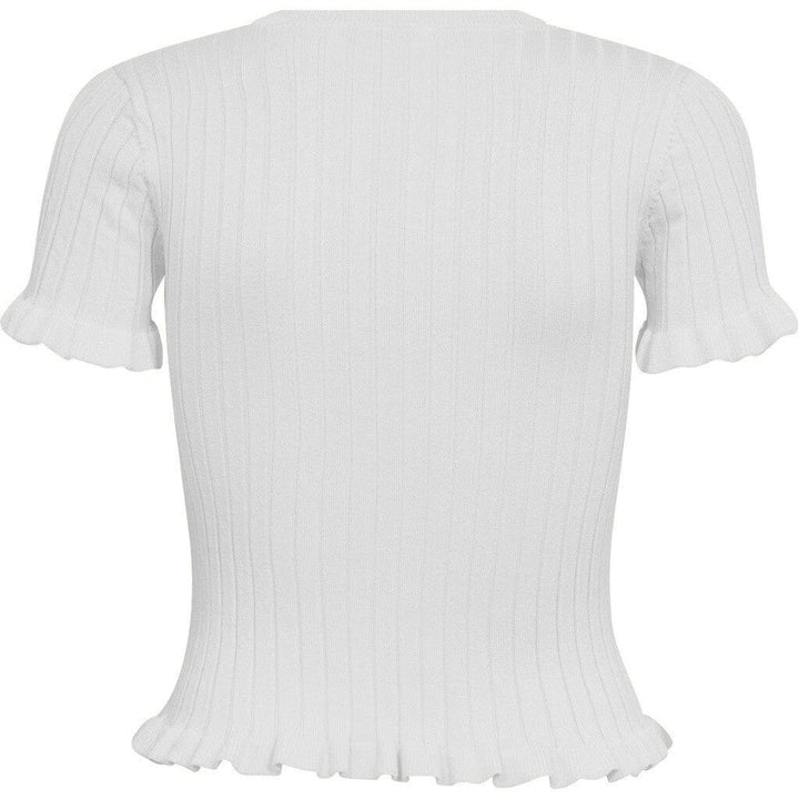 A-View - Fabi Knit Top AV7079 - 000 - White Strikbluser 