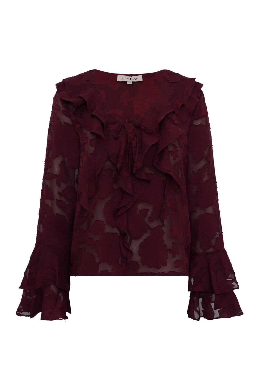 A-View - Floretta Blouse AV6090 - 266 - Cabernet Bluser 