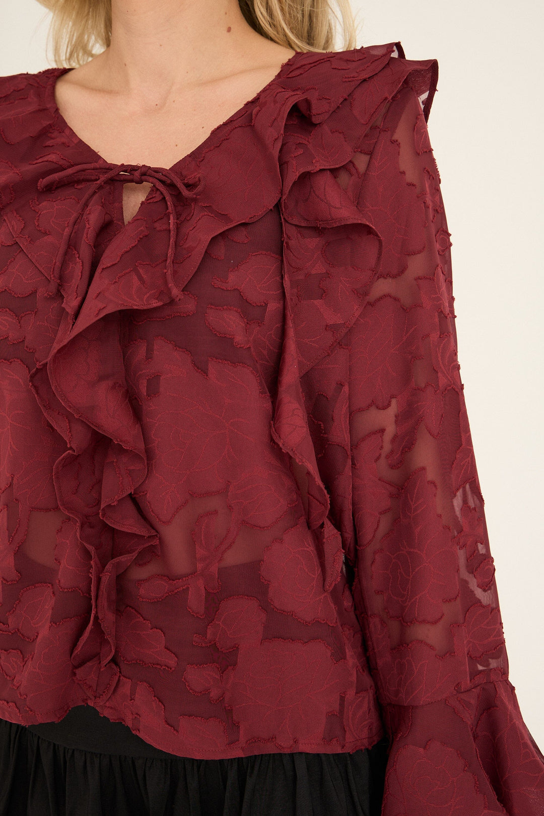 A-View - Floretta Blouse AV6090 - 266 - Cabernet Bluser 